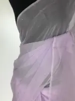 Lilac Chiffon Saree with Badla work - Image 4