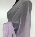 Lilac Chiffon Saree with Badla work - Image 7