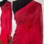 Scarlet Red Pure Mangalagiri Silk Saree
