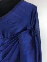 Purple Pure Mangalagiri Silk Saree - Image 5