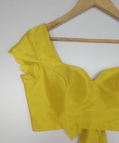 Yellow Raw Silk Blouse
