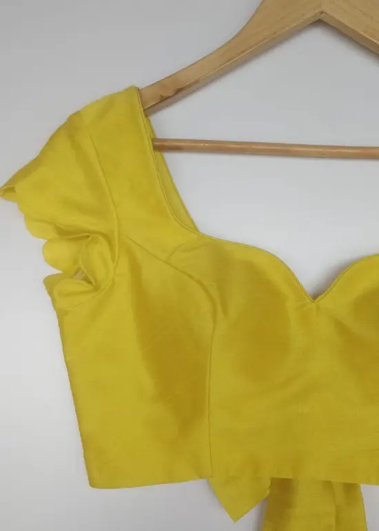 Yellow Raw Silk Blouse