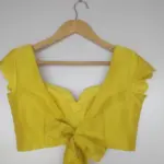 Yellow Raw Silk Blouse - Image 4