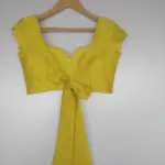 Yellow Raw Silk Blouse - Image 3