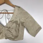 Handwoven Silver Pure Tissue Silk Blouse - Image 6