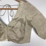 Handwoven Silver Pure Tissue Silk Blouse - Image 8