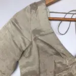 Handwoven Silver Pure Tissue Silk Blouse - Image 11