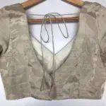 Handwoven Silver Pure Tissue Silk Blouse - Image 10