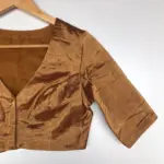 Molten Gold Tissue Silk Blouse - Image 2