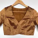 Molten Gold Tissue Silk Blouse - Image 3