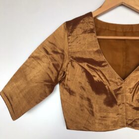 Handwoven Molten Gold Pure Tissue Silk Blouse
