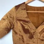 Molten Gold Tissue Silk Blouse - Image 5