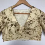 Offwhite Embroidered Raw Silk Blouse - Image 6