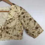 Offwhite Embroidered Raw Silk Blouse - Image 7