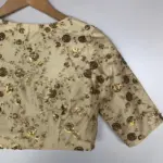 Offwhite Embroidered Raw Silk Blouse - Image 10
