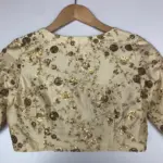 Offwhite Embroidered Raw Silk Blouse - Image 11
