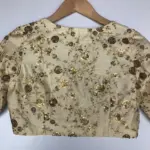Offwhite Embroidered Raw Silk Blouse - Image 12