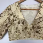 Offwhite Embroidered Raw Silk Blouse - Image 4