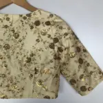 Offwhite Embroidered Raw Silk Blouse - Image 5