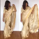 Ivory Pure Tussar Silk Saree - Image 6