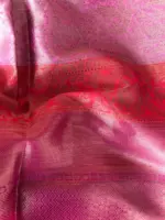 Grey Kora Silk Saree with Gold Zari Weaves - Image 7
