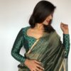Amber Green Banarasi Silk Blouse