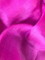 Black Pure Silk Saree with Hand Painted Florals - Image 7