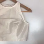 White Semi Raw Silk Blouse - Image 3