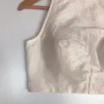 White Semi Raw Silk Blouse - Image 5