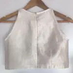 White Semi Raw Silk Blouse - Image 6