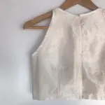 White Semi Raw Silk Blouse - Image 7