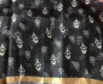 White Kota Silk Saree with Beautiful Floral Prints - Image 7