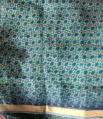 Forest Green Kota Silk Saree with Beautiful Floral Prints - Image 7