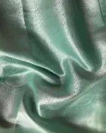 Mint Banarasi Silk Saree with Silver Zari Weaves - Image 6