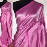Pink  Banarasi Silk Saree with Silver Zari Weaves
