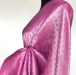 Pink  Banarasi Silk Saree with Silver Zari Weaves - Image 7