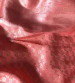 Peach Banarasi Silk Saree with Silver Zari Weaves - Image 7