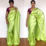 Green Banarasi Silk Saree with Silver Zari Weaves - Image 4