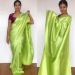 Green Banarasi Silk Saree with Silver Zari Weaves - Image 6