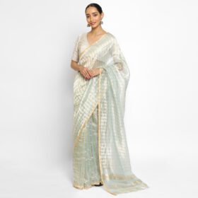 Pista Green Pure Tissue Silk Saree