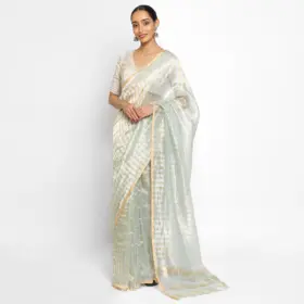 Pista Green Pure Tissue Silk Saree