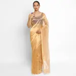 Peach Tissue Silk Saree