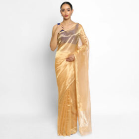 Peach Tissue Silk Saree
