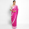Rani Pink Banarasi Silk Saree in Pure Khaddi Chiffon