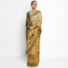 Digital Printed Pure yellow Tussar Silk Saree