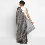 Black Chanderi Silk Saree - Image 2