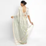 Pista Green Pure Tissue Silk Saree - Image 2