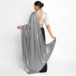 Silver Embellished Designer Saree - Image 2