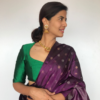 Bottle Green Mangalagiri Silk Blouse