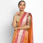 Pink Ombre Pure Tissue Chiffon Saree - Image 3